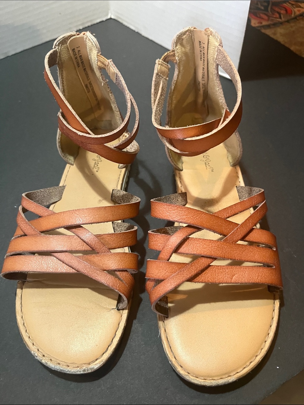 Cat & Jack Brown Strappy Kids Sandals